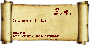 Stemper Antal névjegykártya